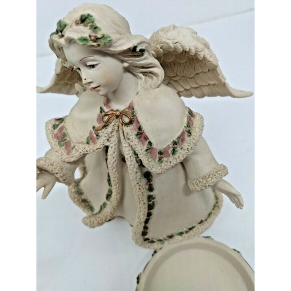 Porcelain Angel of Peace Candle Holder Figurine by Cher Lane 5 1/2" - Picture 10 of 12